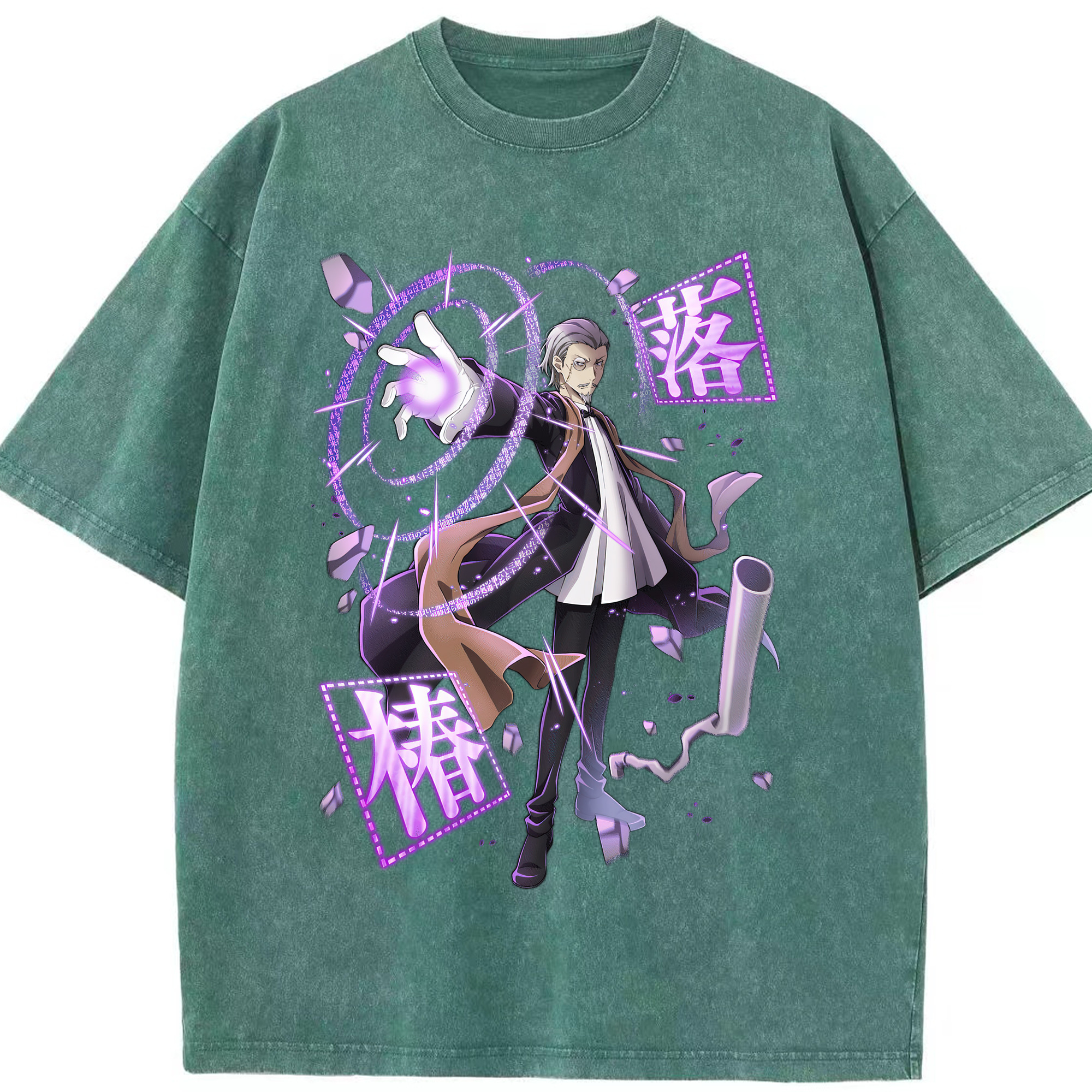 （画像用） 文豪ストレイドッグス Bungo Stray Dogs 綿100% ヴィンテージ風 半袖Tシャツ（フロントプリント）